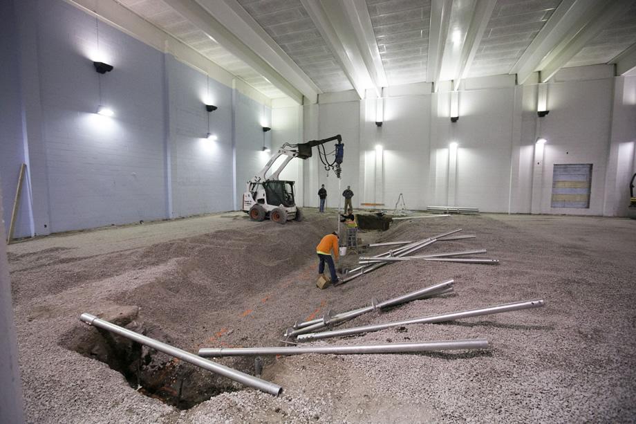 Construction on January 22, 2015 (Photo by University Photography)